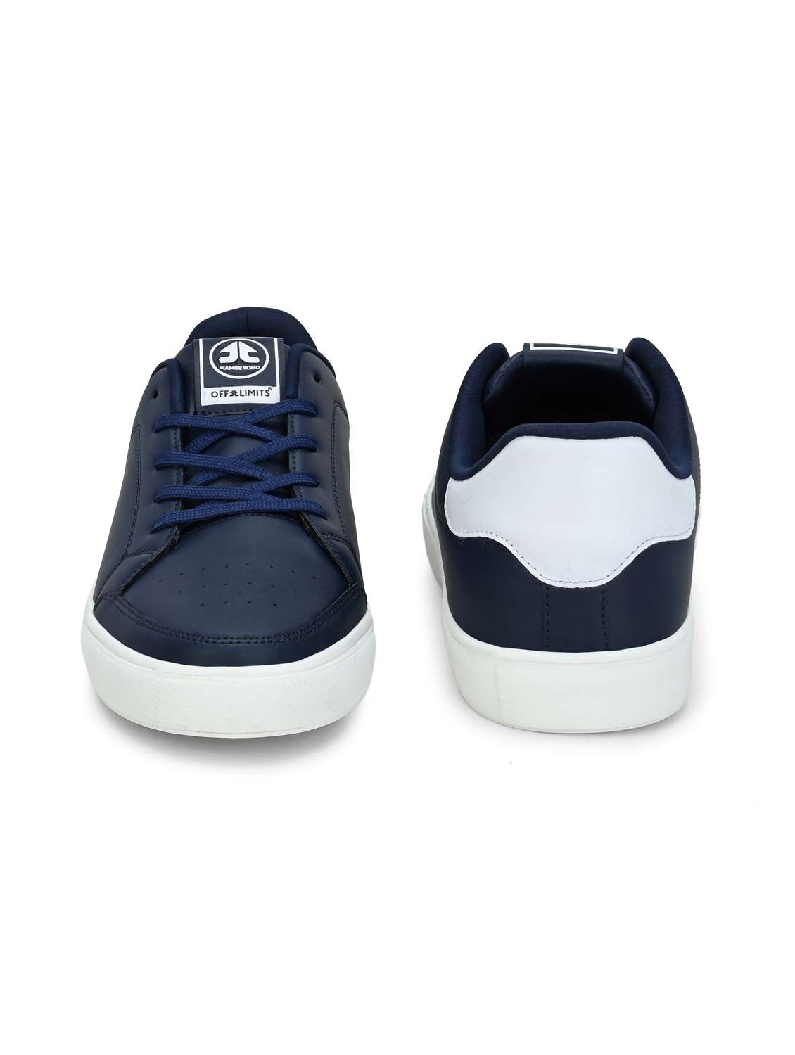 men navy blue lace up sneaker - 22020512 -  Standard Image - 3