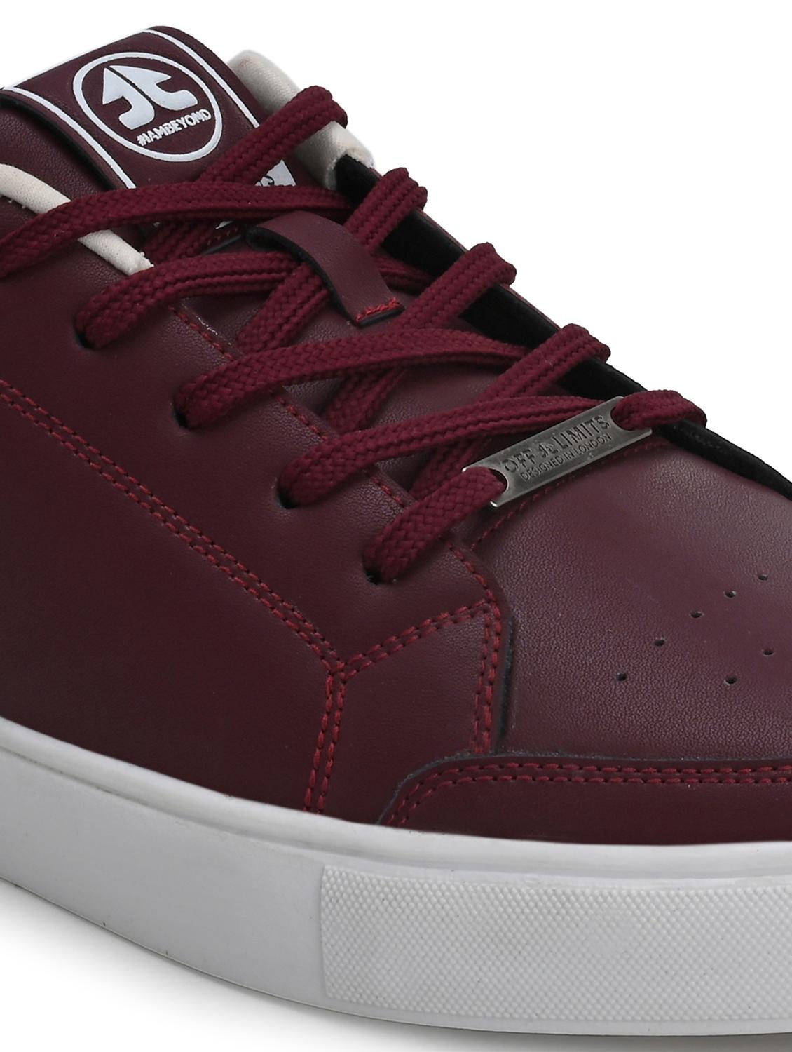 men maroon lace up sneaker - 22020513 - Standard Image - 5