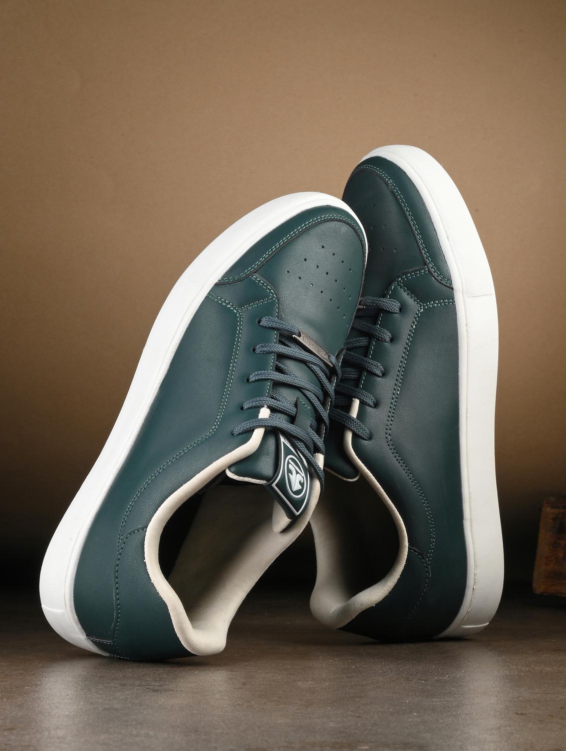 men bottle green lace up sneaker - 22020514 -  Zoom Image - 0