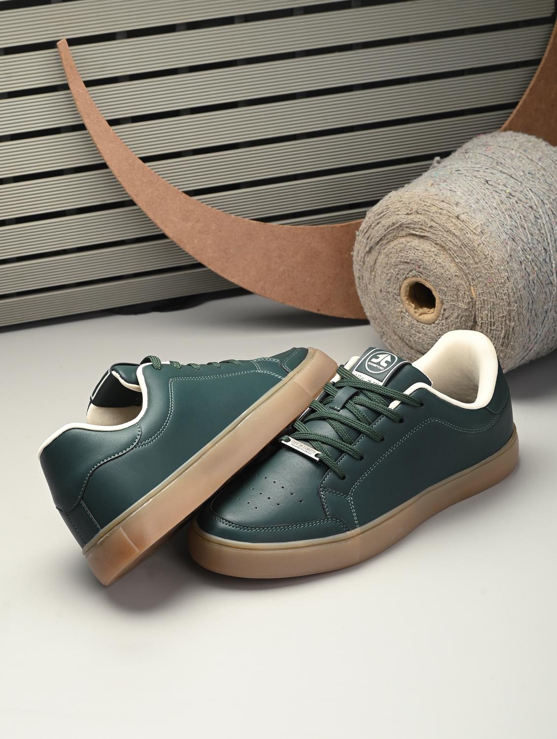 men bottle green lace up sneaker - 22020520 - Zoom Image - 0