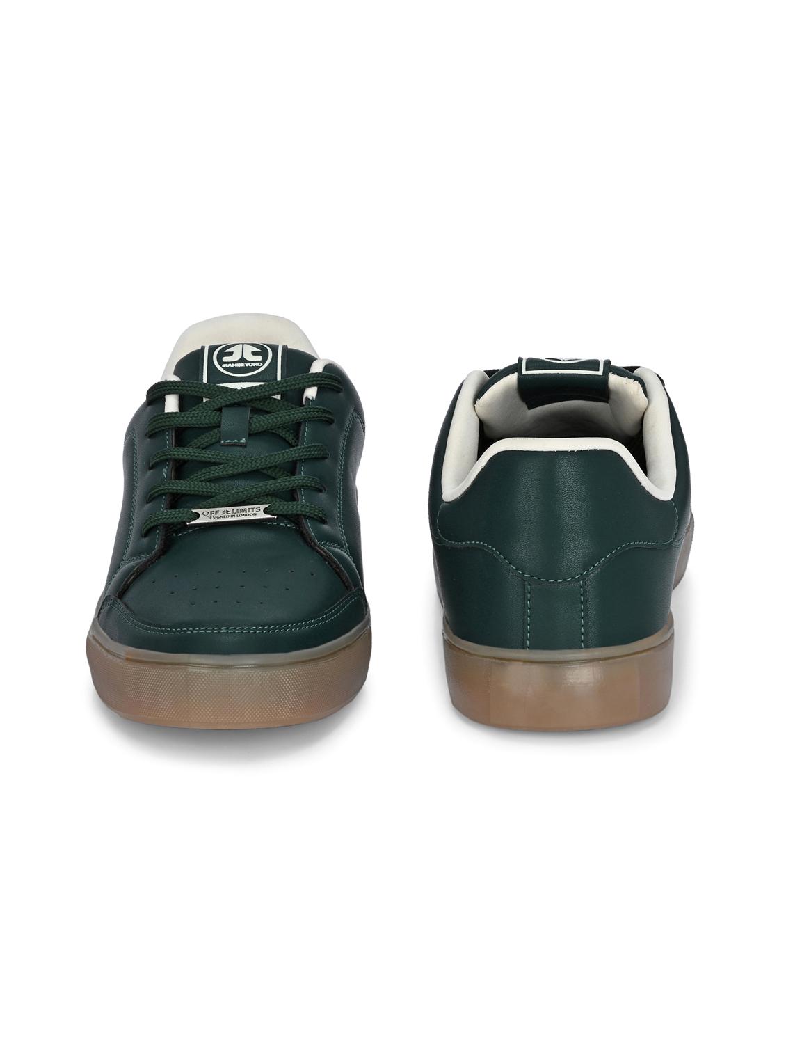 men bottle green lace up sneaker - 22020520 - Standard Image - 3