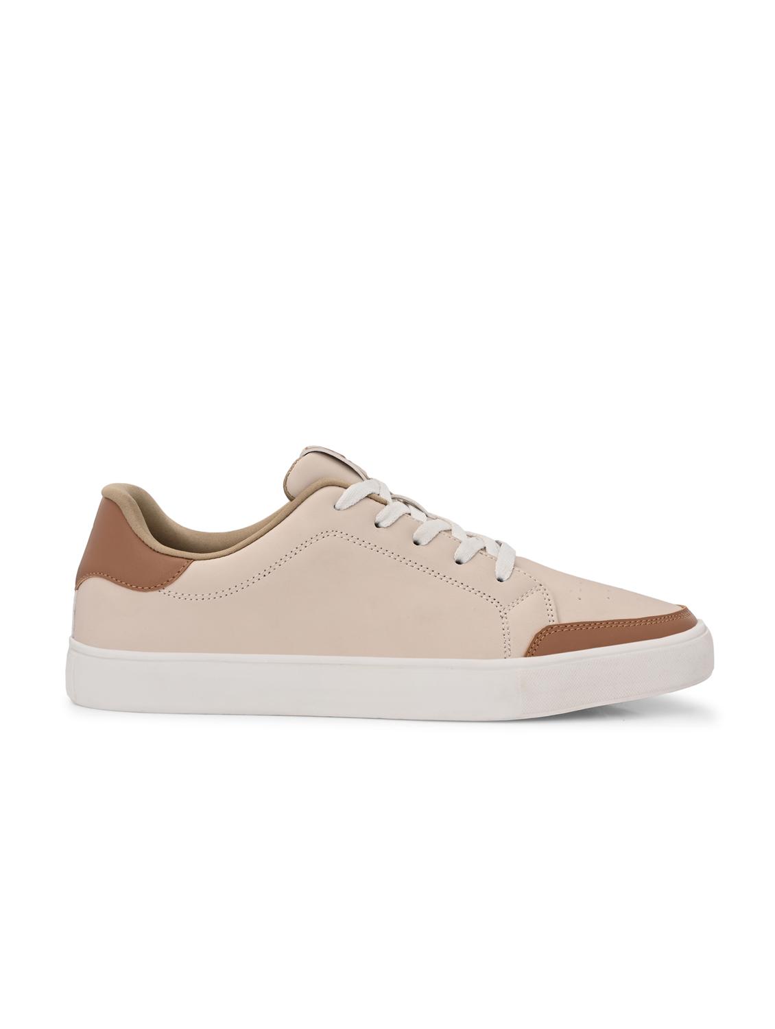 men cream lace up sneaker - 22020525 - Standard Image - 3