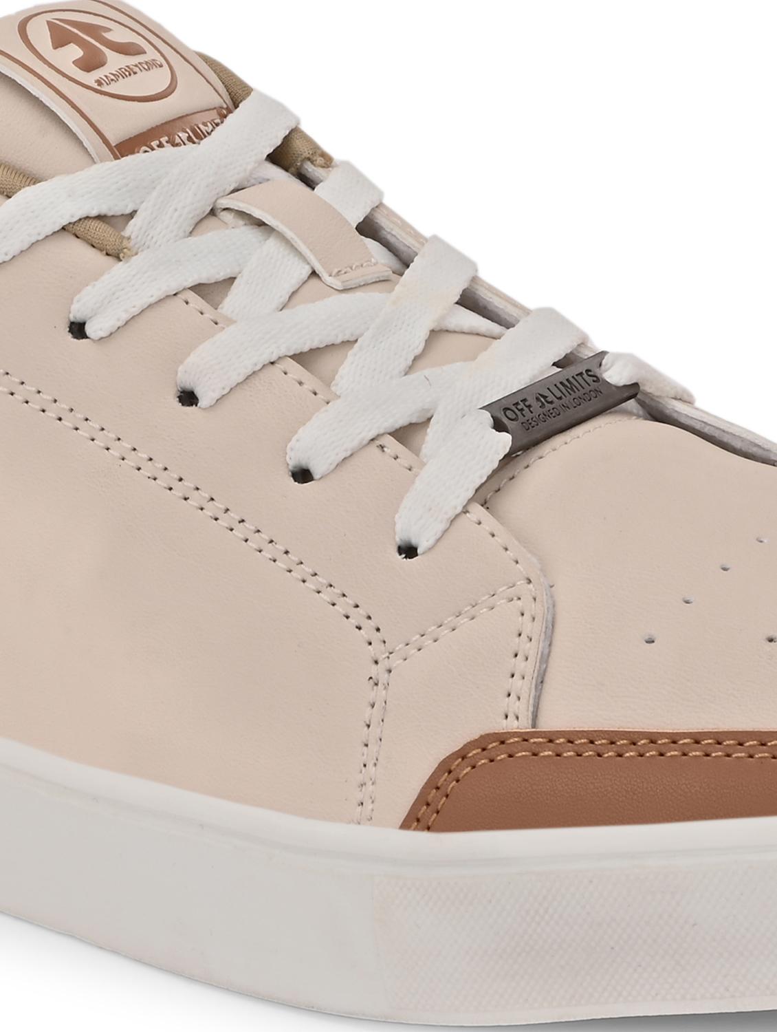 men cream lace up sneaker - 22020525 - Standard Image - 5