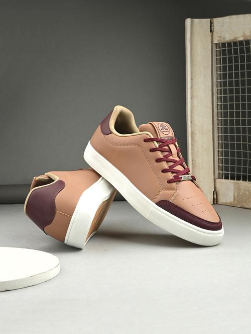 men brown lace up sneaker - 22020526 -  Standard Image - 0