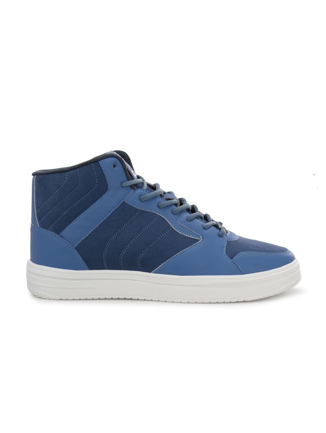 men blue solid lace up shoe - 22020545 - Standard Image - 3