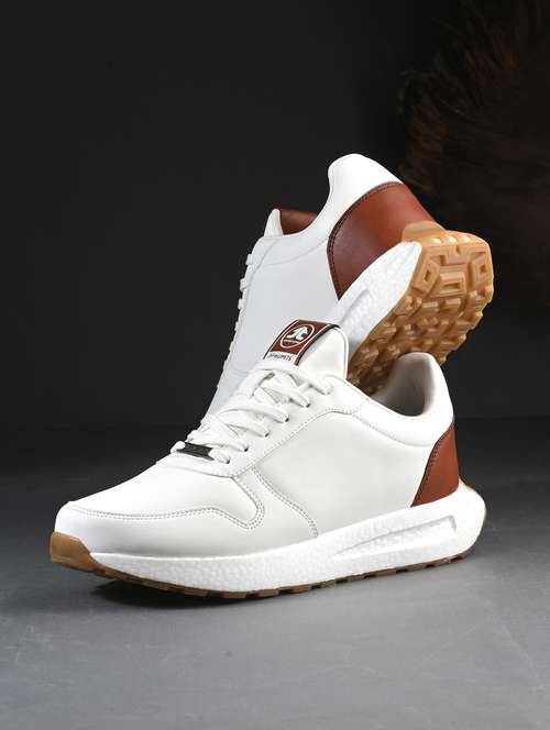 Men Solid White Lace Up Shoe