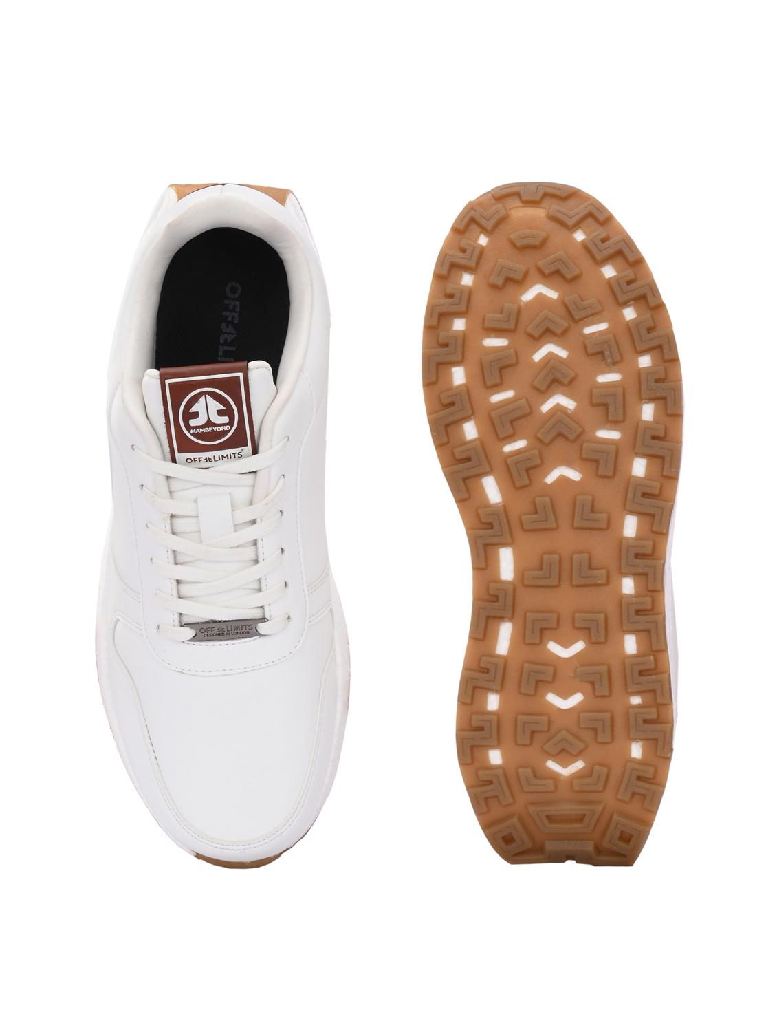 men solid white lace up shoe - 22020550 - Standard Image - 5
