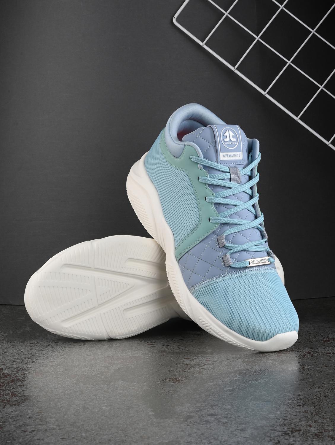 men solid blue lace up shoe