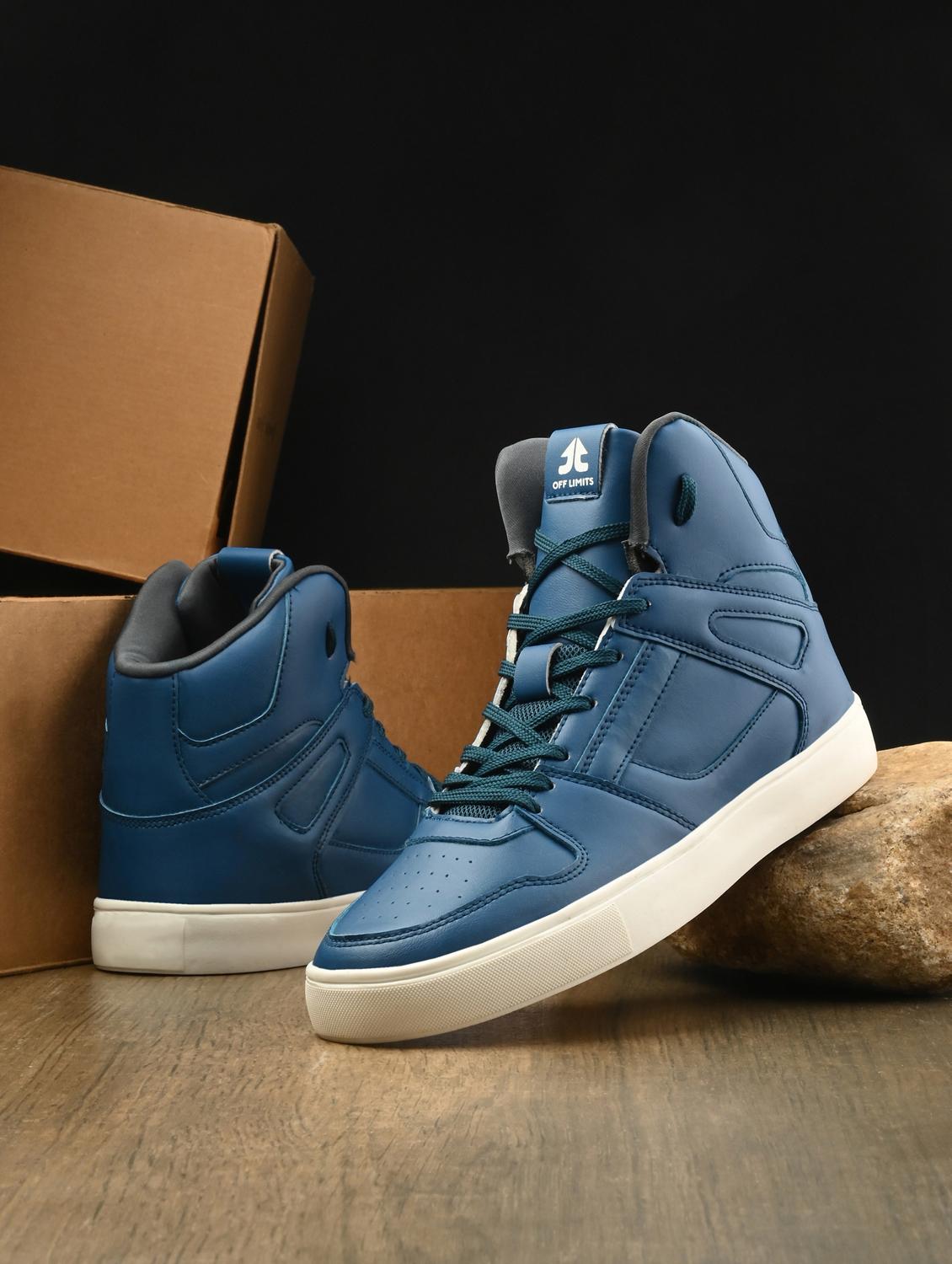 men high ankle green lace up sneaker