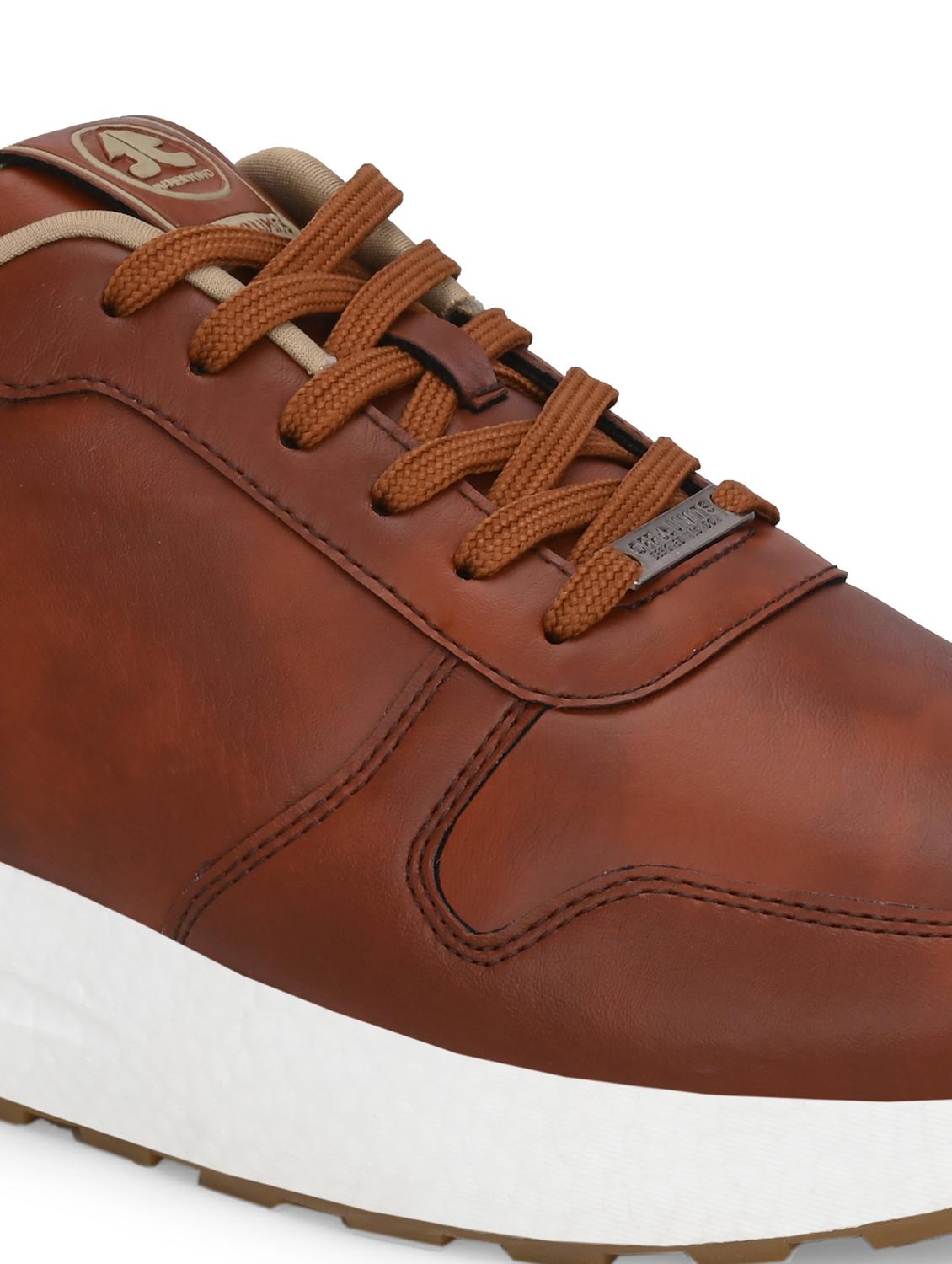 men solid brown lace up shoe - 22020562 - Standard Image - 5