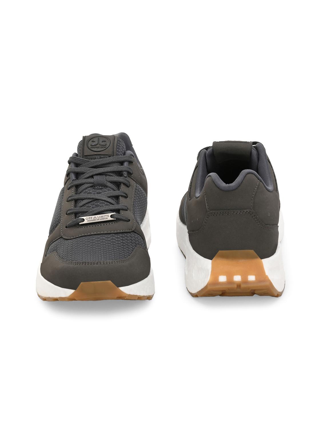 men solid grey lace up shoe - 22020564 - Standard Image - 3
