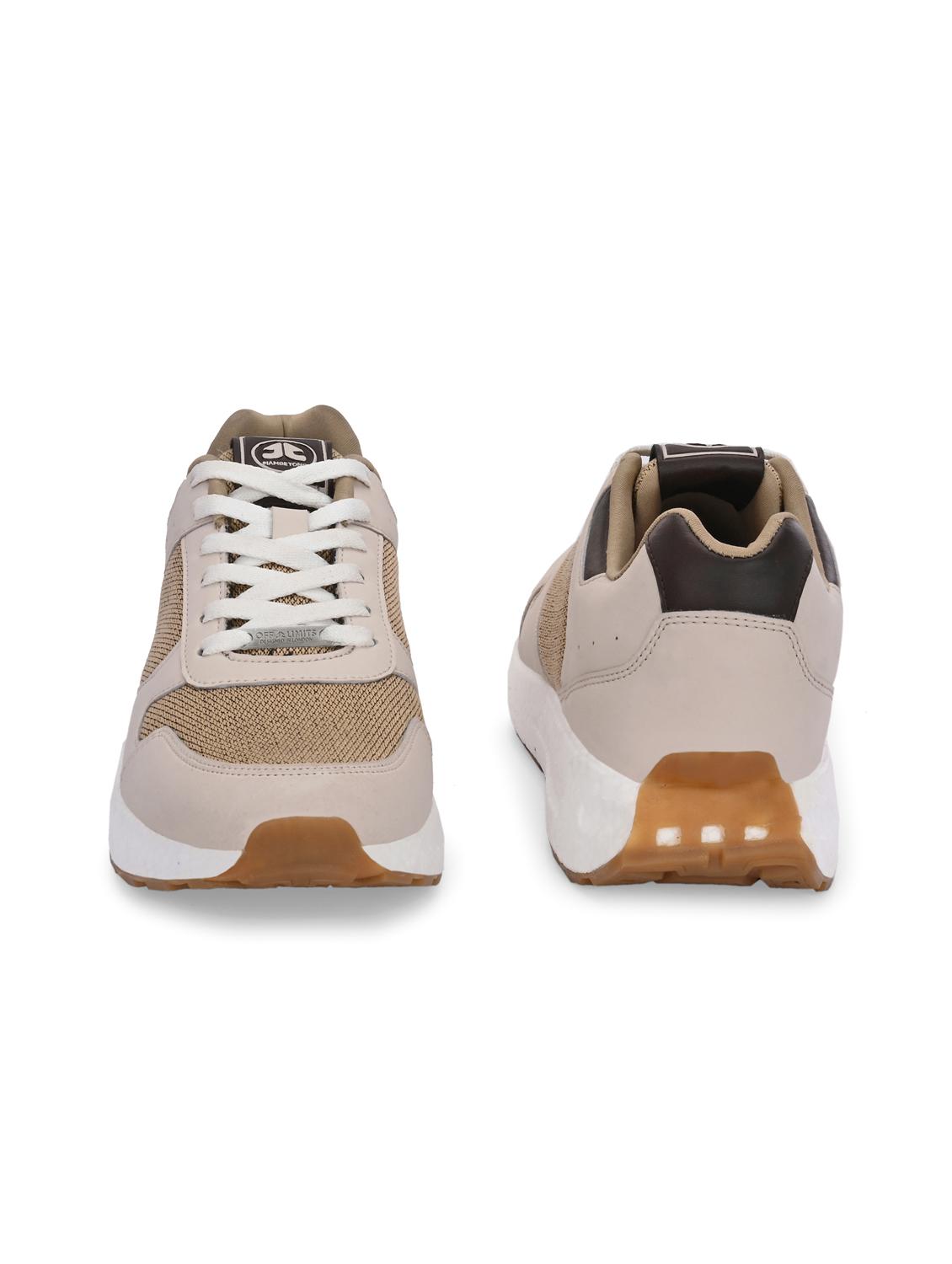 men solid beige lace up shoe - 22020565 - Standard Image - 3