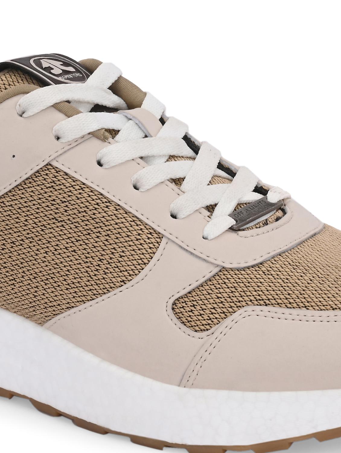 men solid beige lace up shoe - 22020565 - Standard Image - 5
