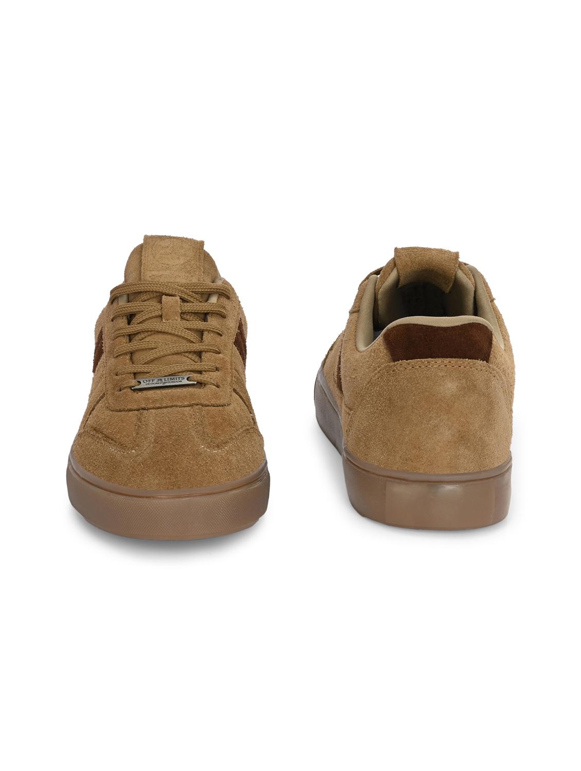 men solid tan lace up sneaker - 22020567 - Standard Image - 3