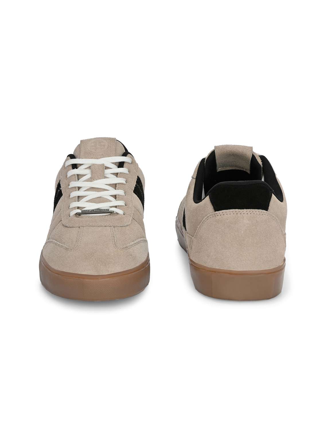 men solid beige lace up sneaker - 22020568 - Standard Image - 3