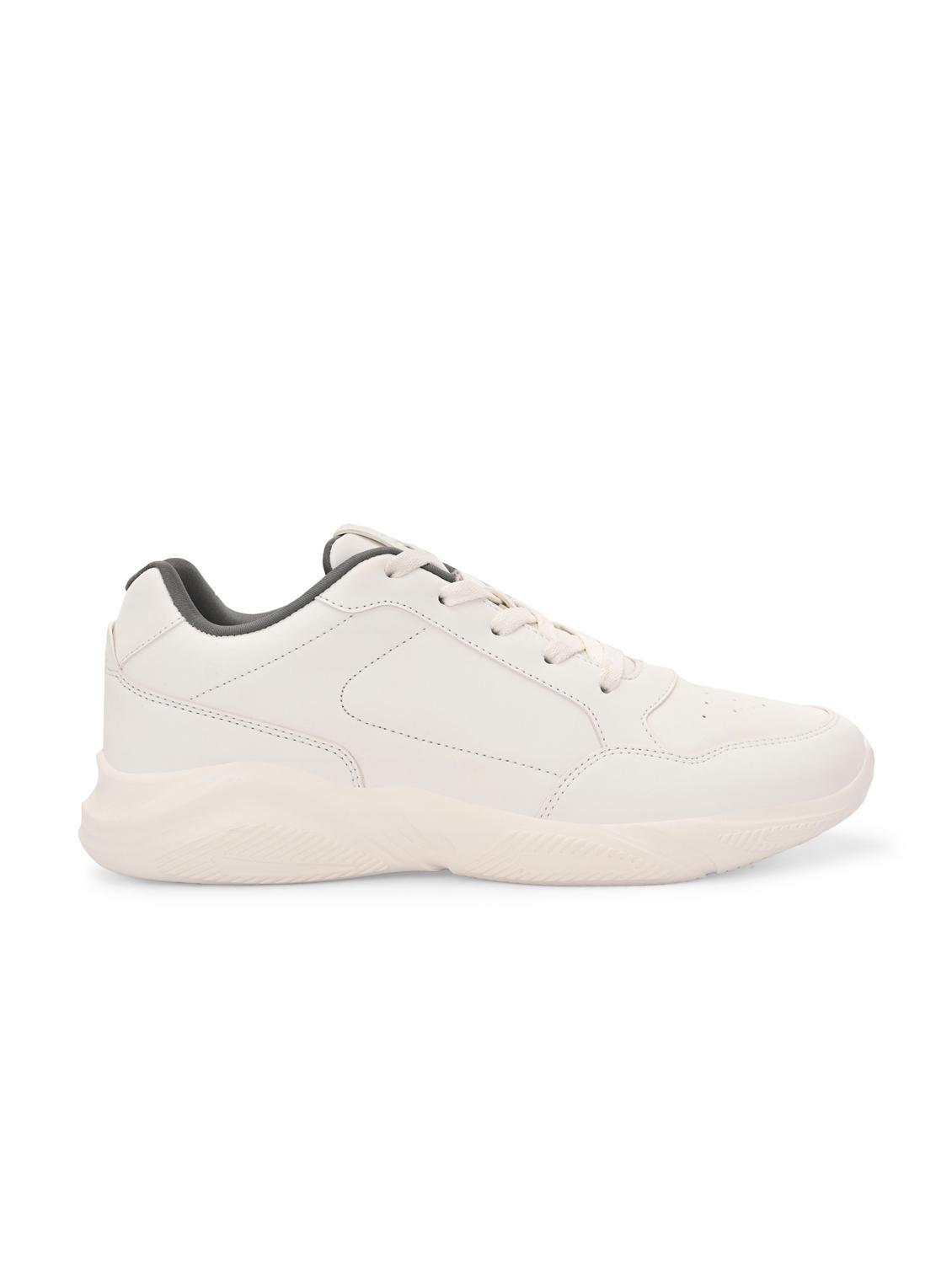 men solid white lace up shoe - 22020573 - Standard Image - 3