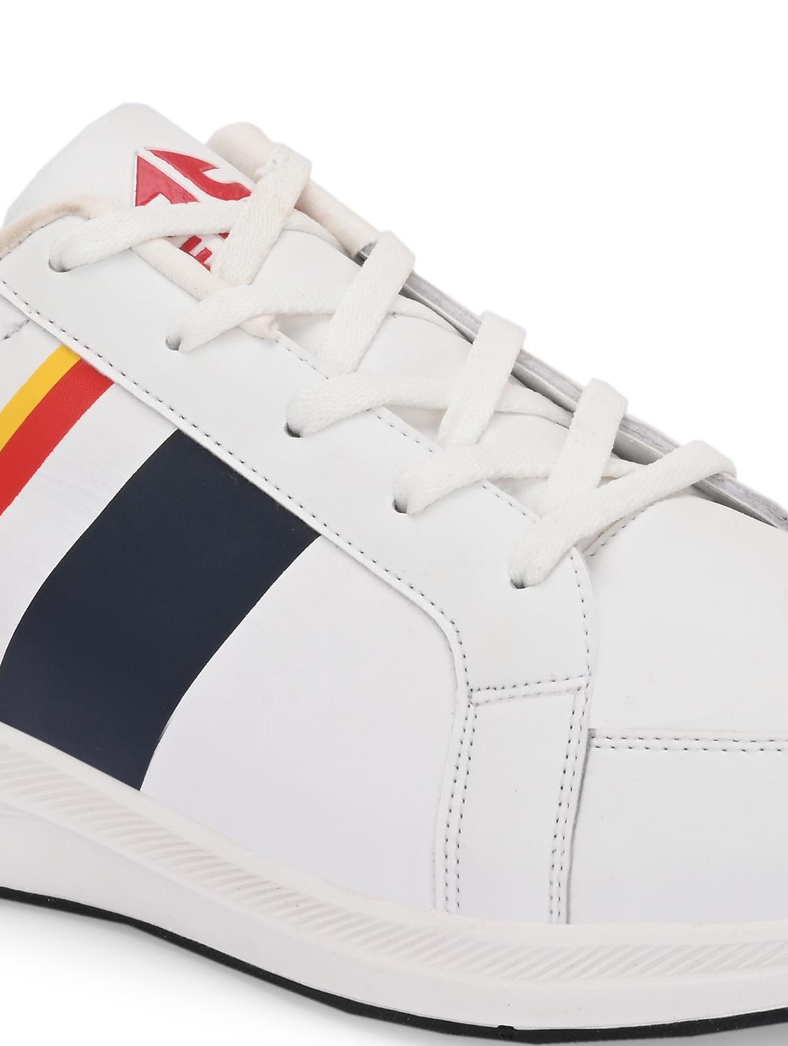 men solid white lace up shoe - 22020577 - Standard Image - 5