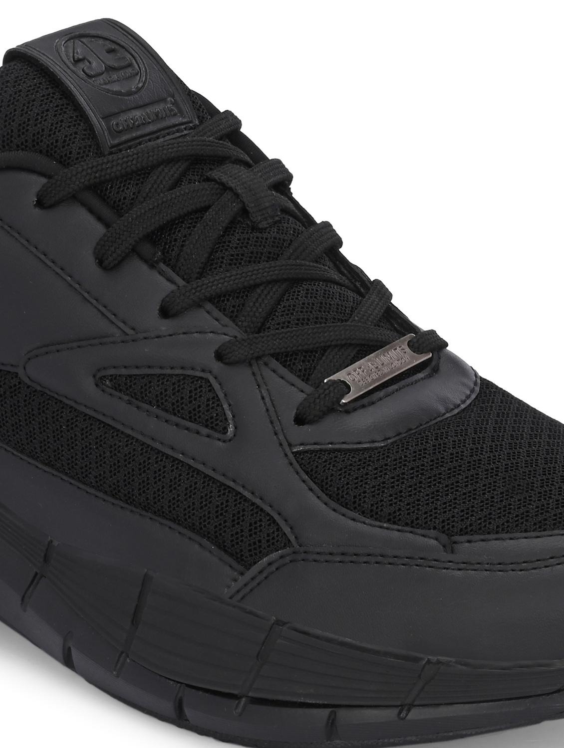 men solid black lace up shoe - 22020581 - Standard Image - 5