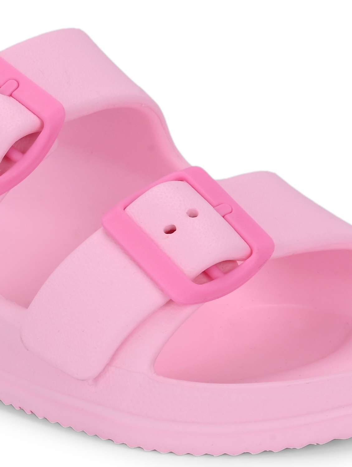 women pink solid slip on slides  - 22020593 -  Standard Image - 5