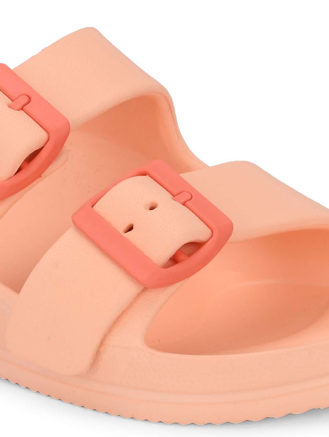 women orange solid slip on slides  - 22020594 -  Standard Image - 5