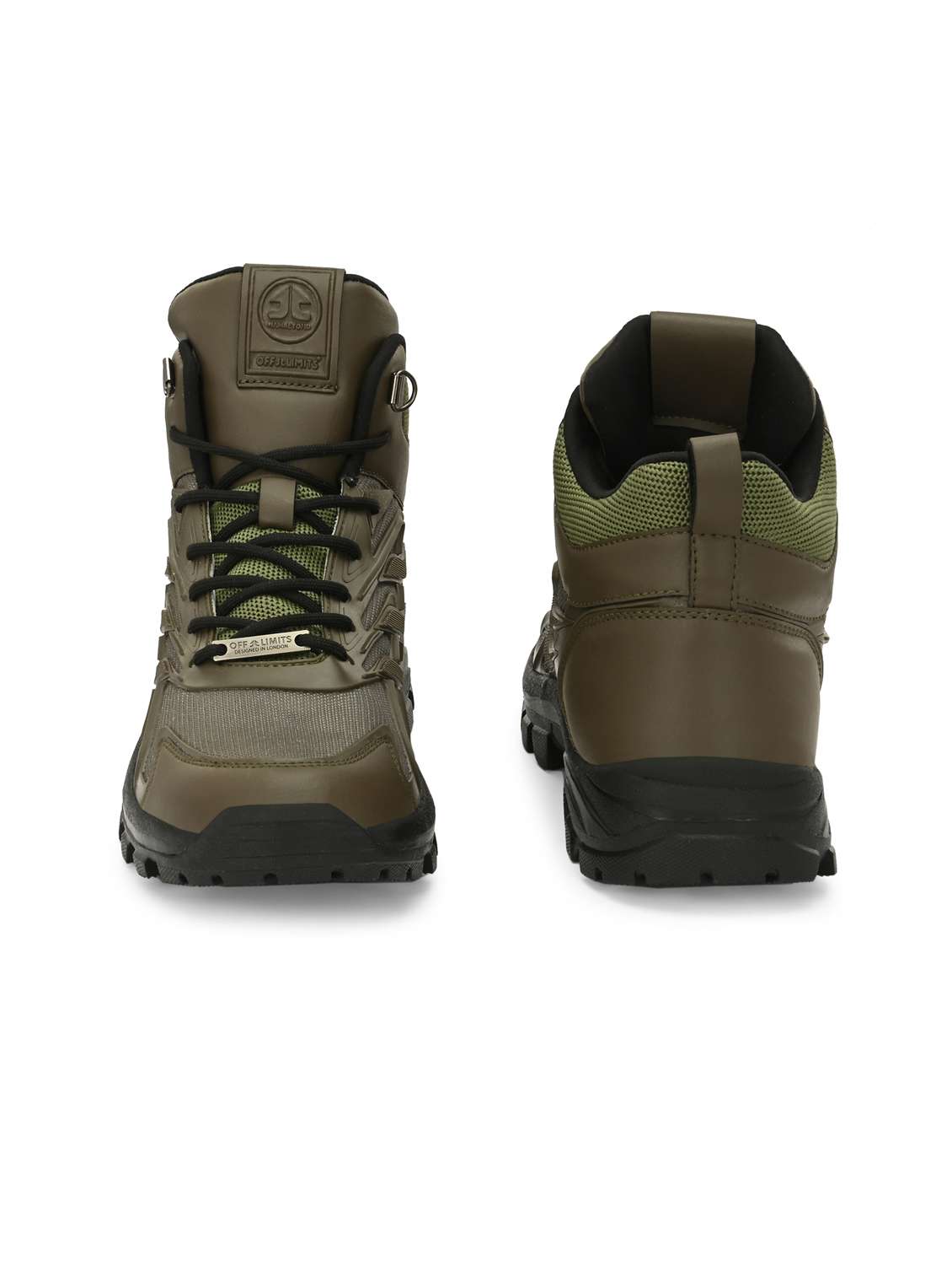 men solid olive sport shoe - 22020598 -  Standard Image - 3