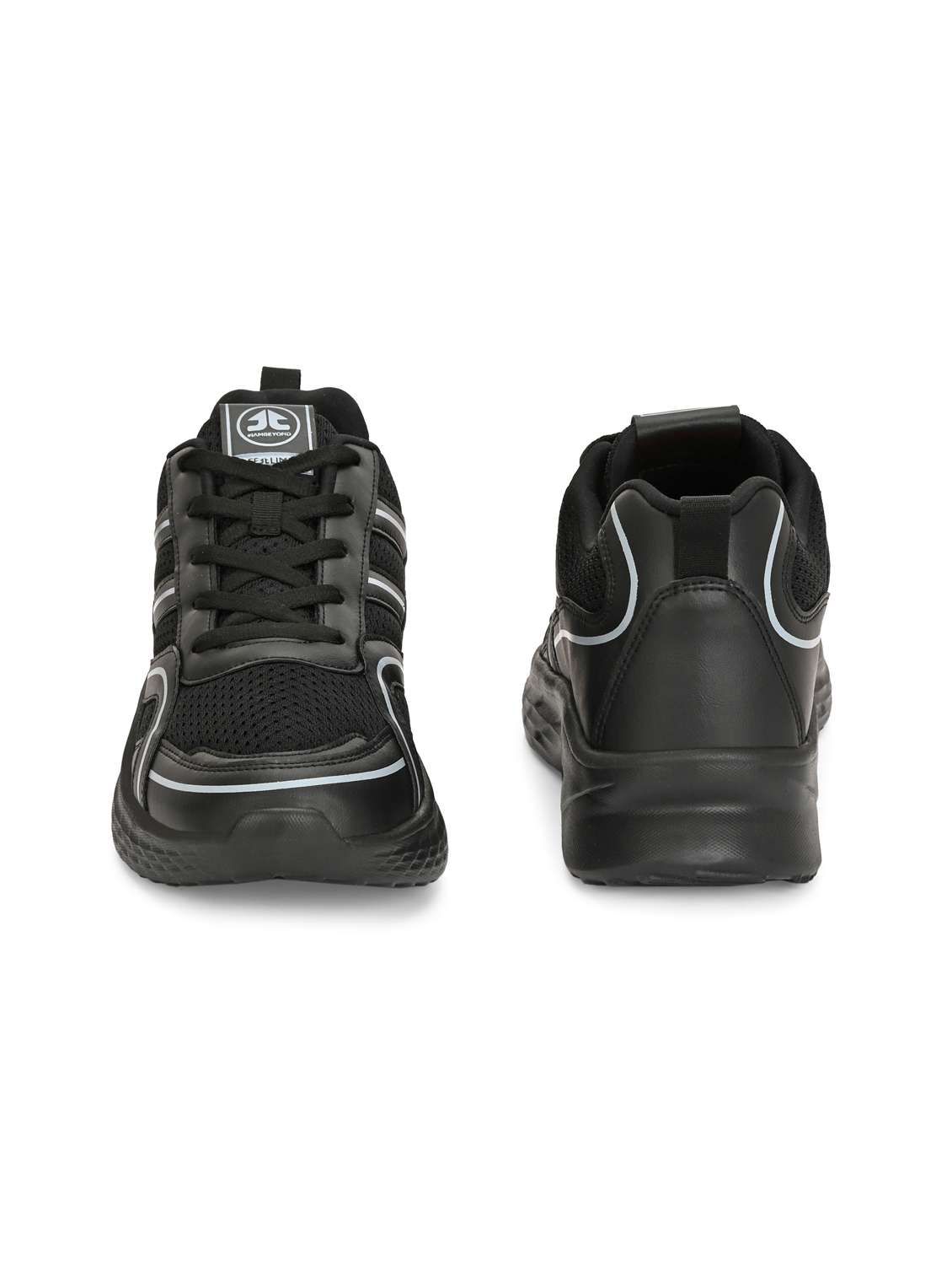 men black solid sport shoe - 22020610 -  Standard Image - 3