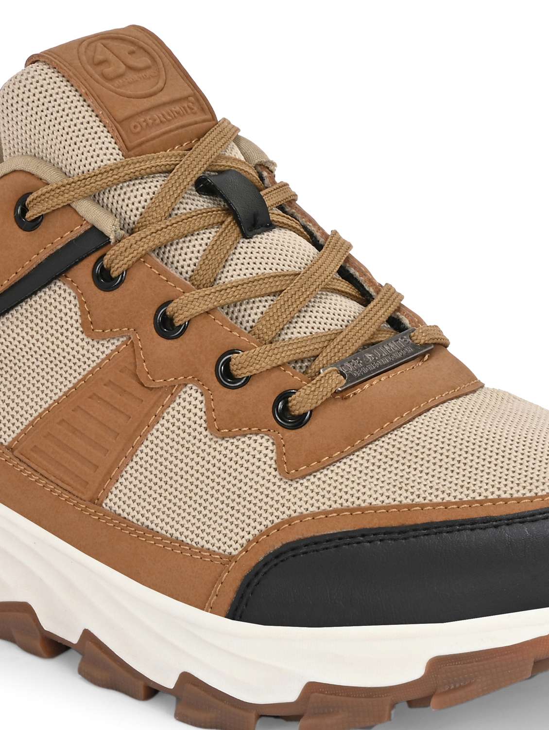 men beige lace up sport shoe - 22020615 - Standard Image - 5