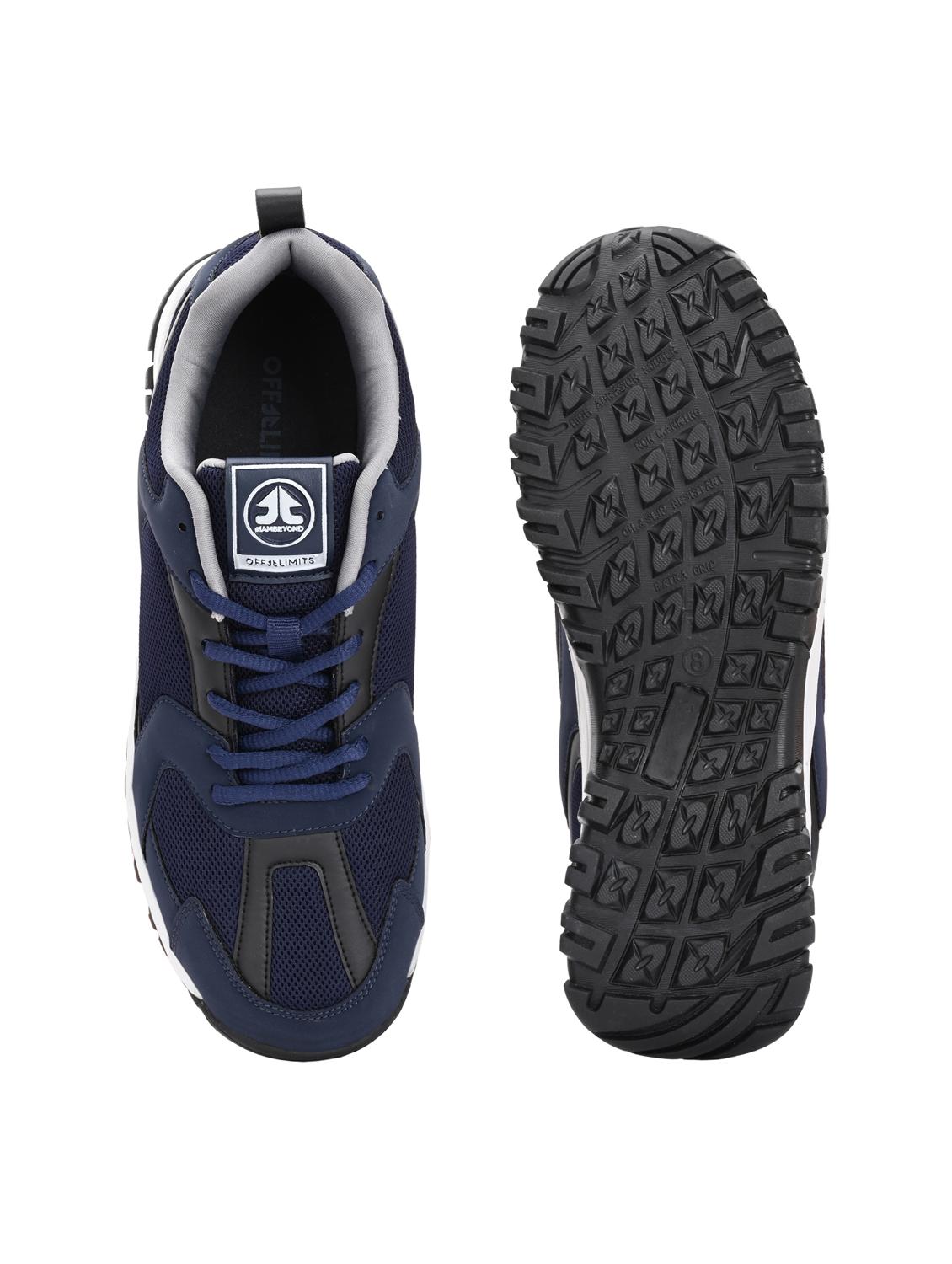 men navy blue lace up sport shoe - 22020618 - Standard Image - 3