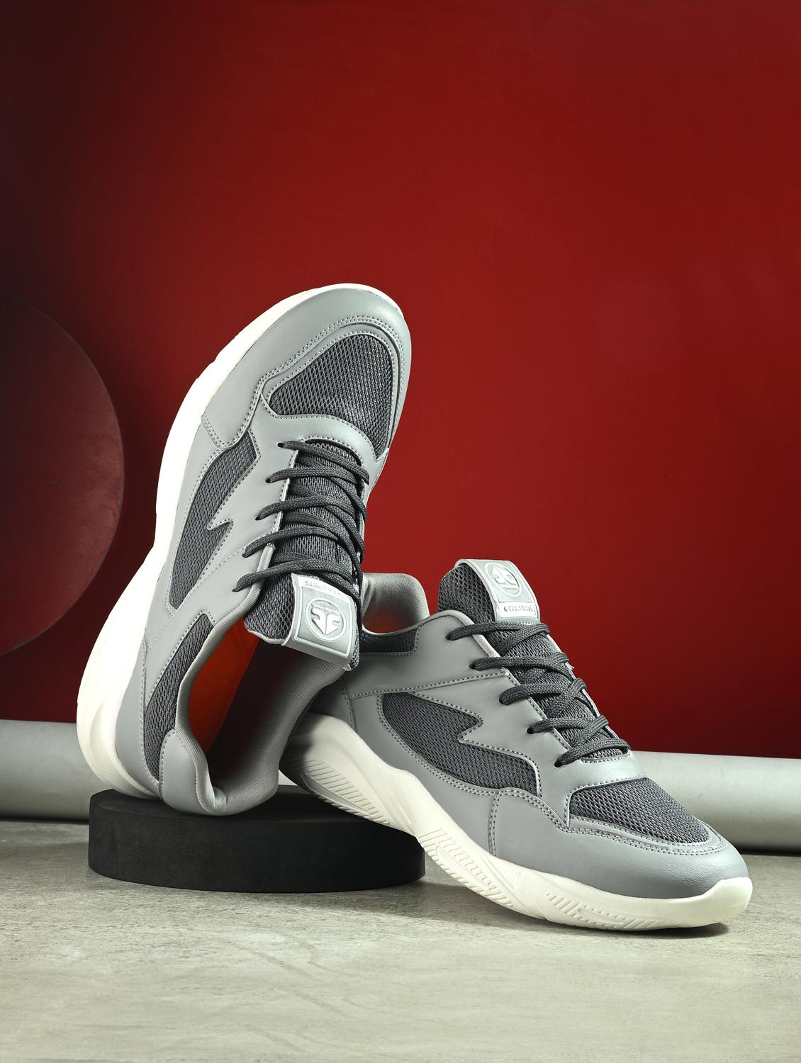 men solid grey sport shoe - 22020624 -  Zoom Image - 0