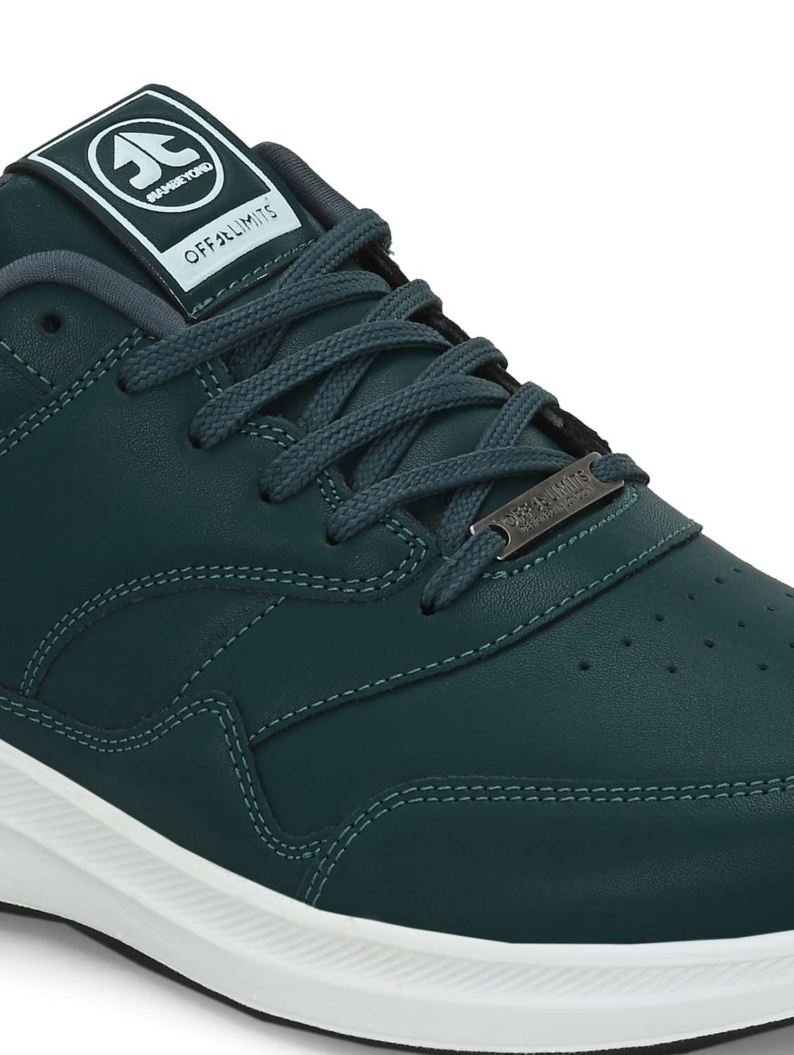 men solid bottle green sport shoe - 22020632 -  Standard Image - 5