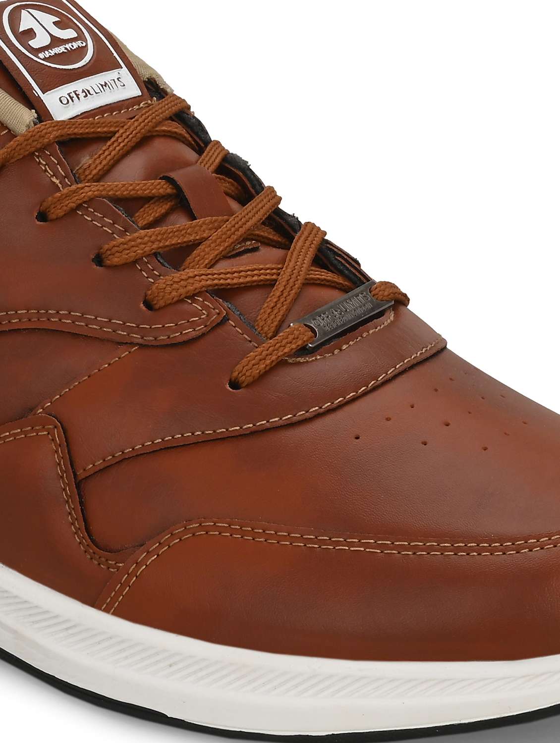 men tan solid sport shoe - 22020636 -  Standard Image - 5