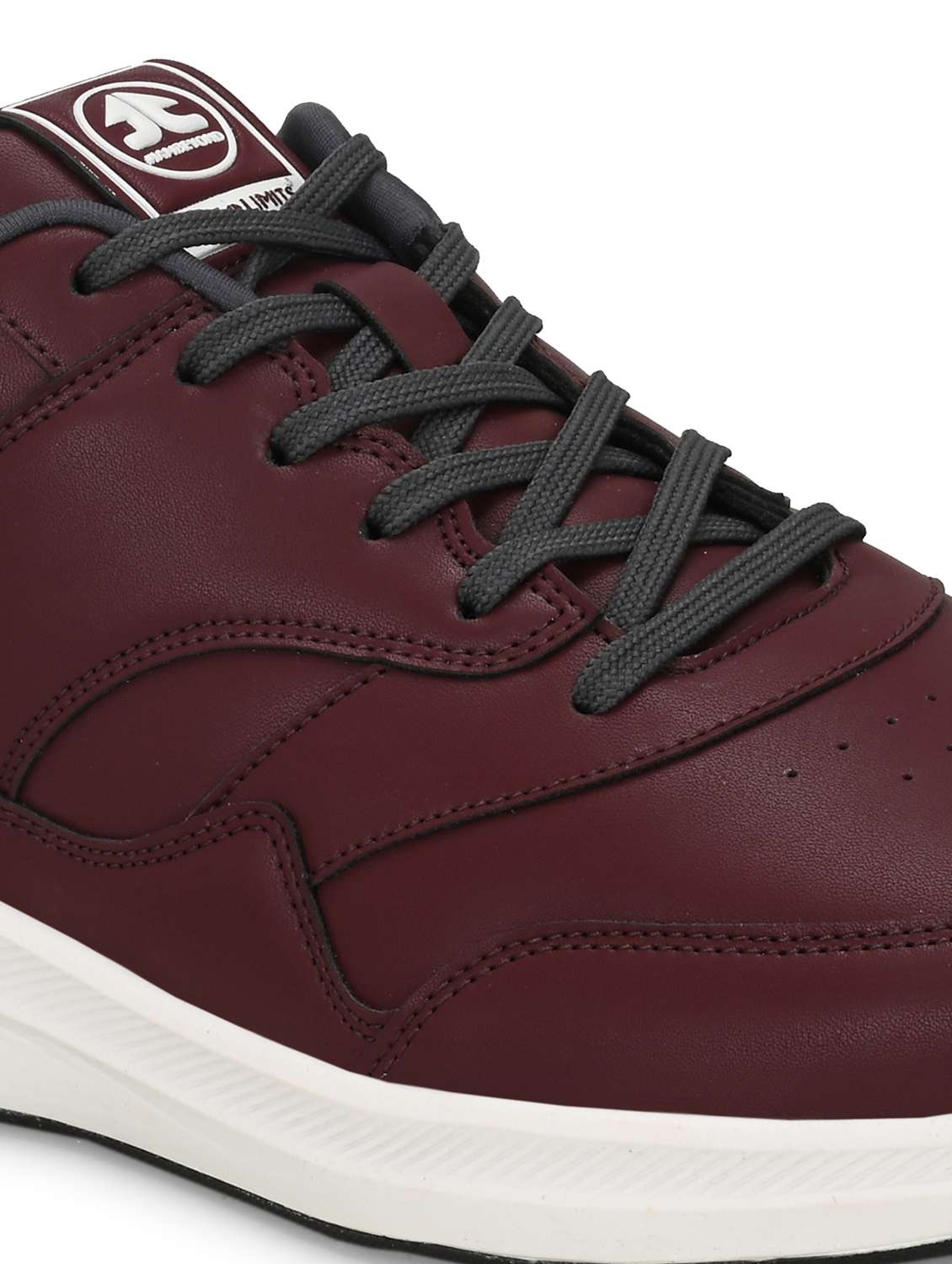 men maroon solid sport shoe - 22020640 -  Standard Image - 5