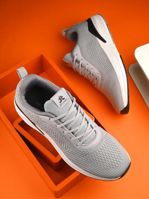 men solid grey sport shoe - 22020644 - Standard Image - 0