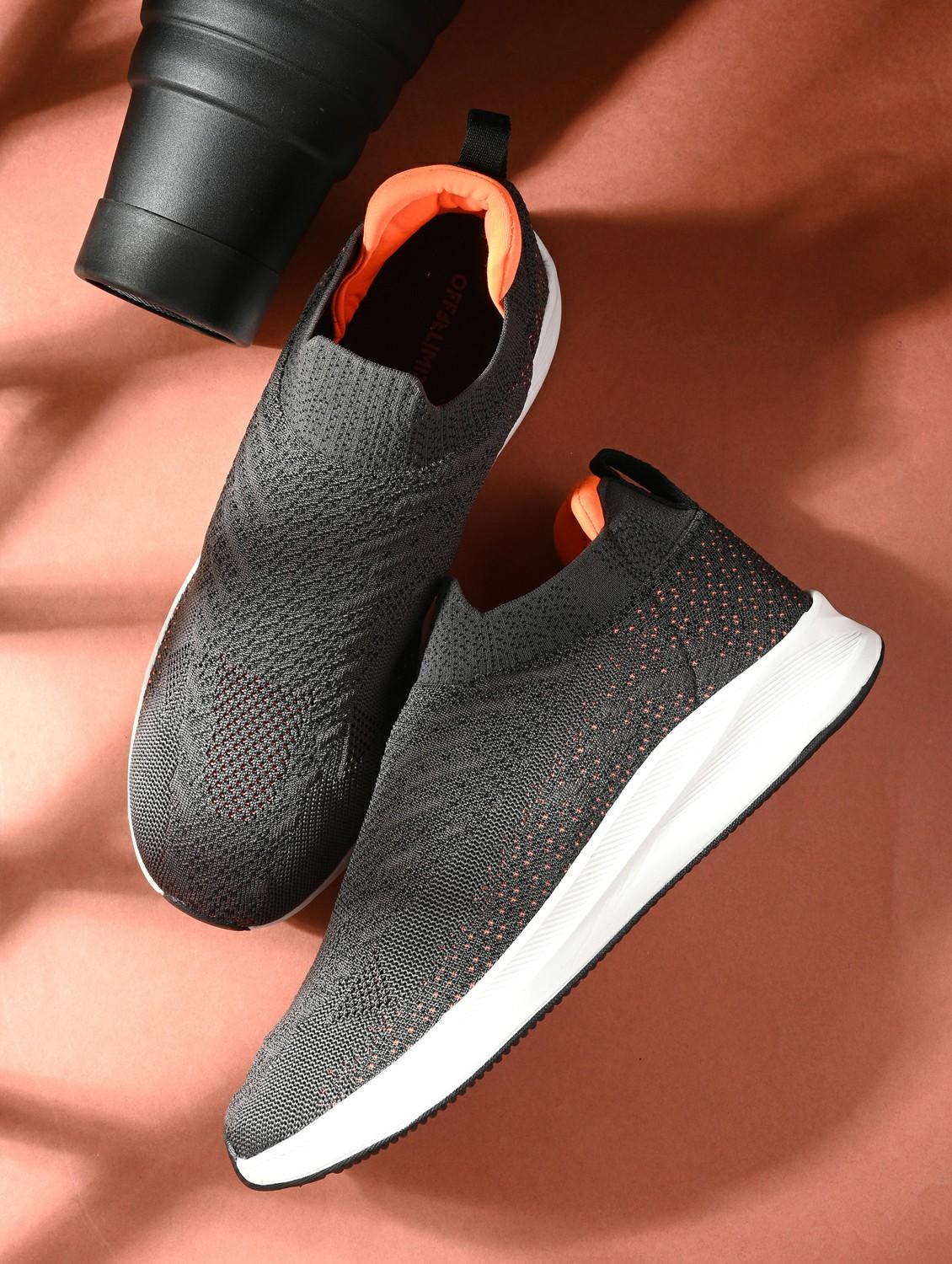 men solid grey slip on sport shoe - 22020647 - Zoom Image - 0