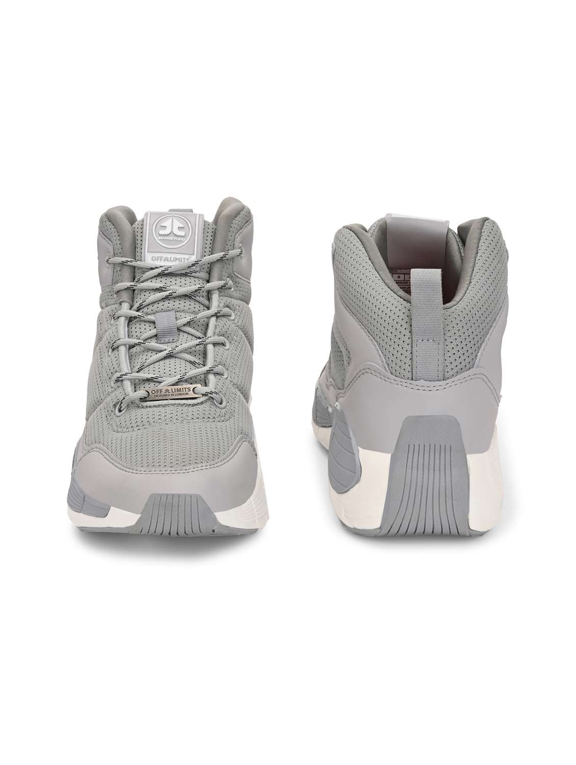 men solid grey sport shoe - 22020650 - Standard Image - 3
