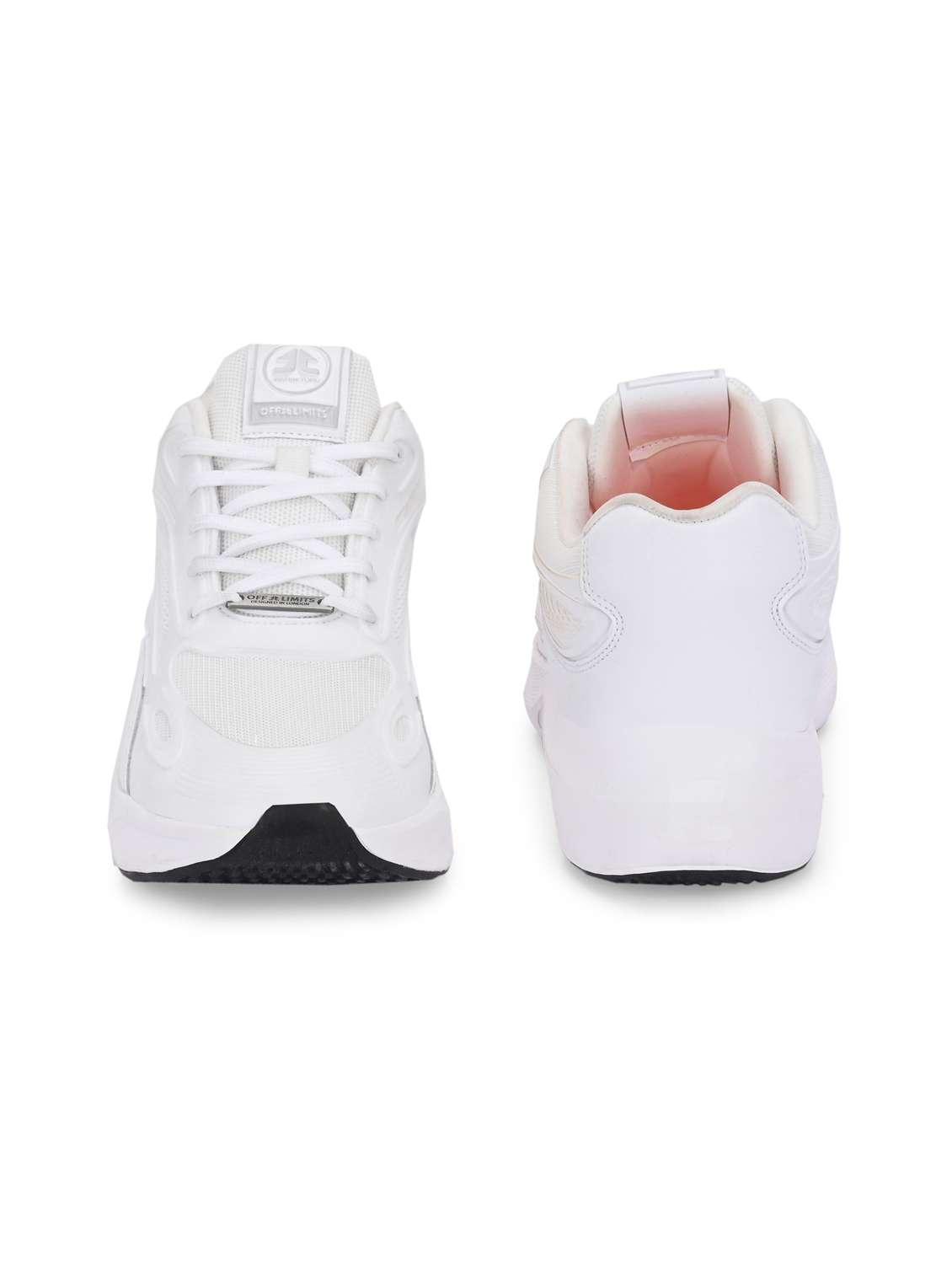 men solid lace up off white sport shoe - 22020658 -  Standard Image - 3