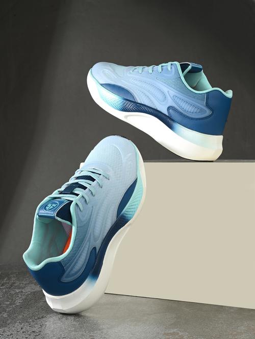 men solid lace up blue sport shoe - 22020659 -  Standard Image - 0