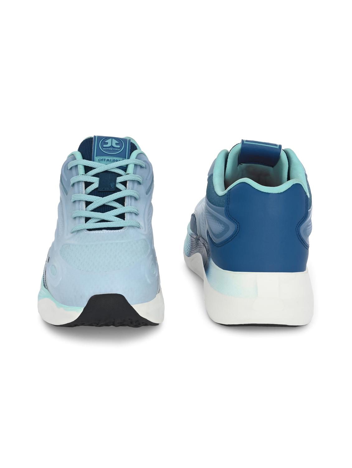 men solid lace up blue sport shoe - 22020659 - Standard Image - 3