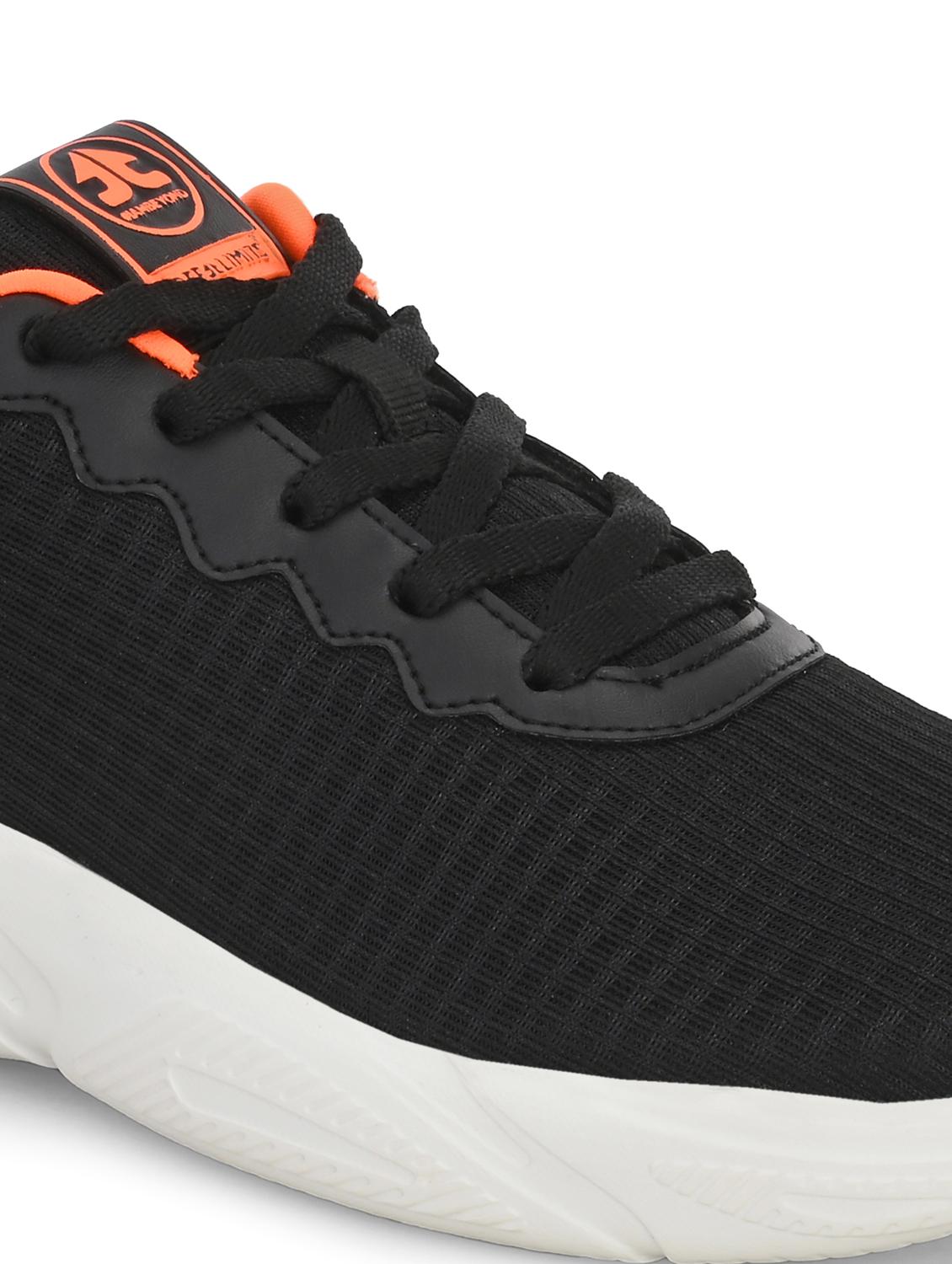 men solid lace up black sport shoe - 22020673 - Standard Image - 5