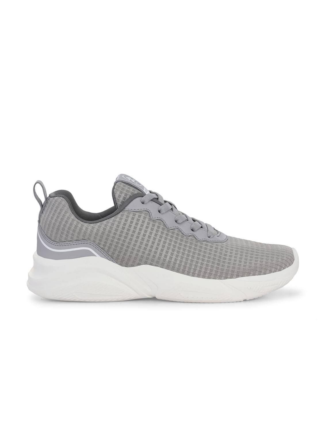 men solid lace up grey sport shoe - 22020675 - Standard Image - 3