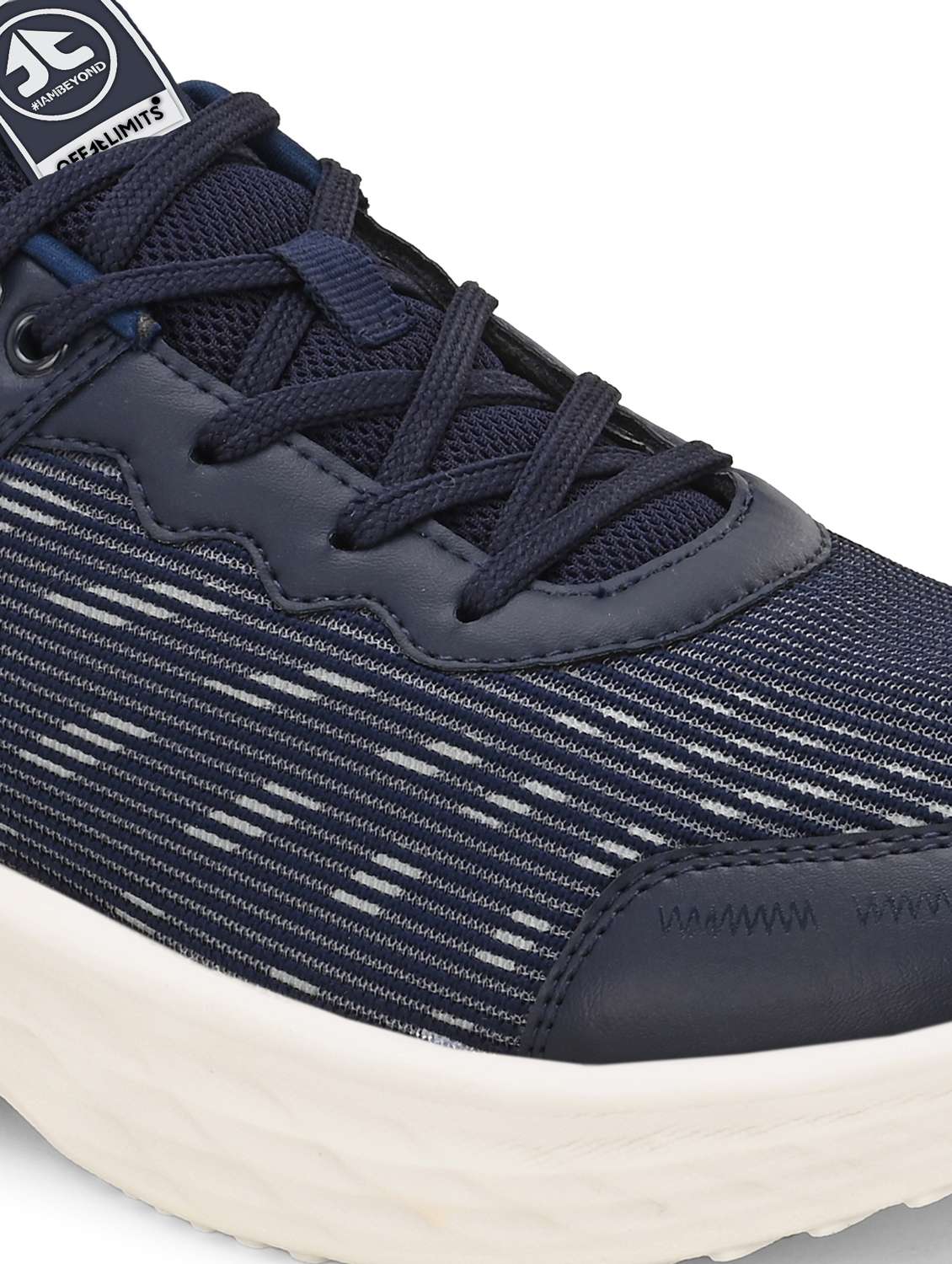 men solid lace up navy blue sport shoe - 22020681 -  Standard Image - 5