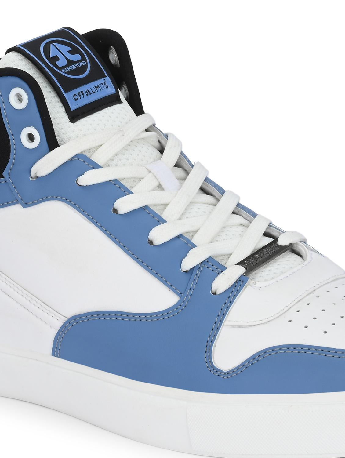 men blue color blocked lace up sneaker - 22020699 - Standard Image - 5
