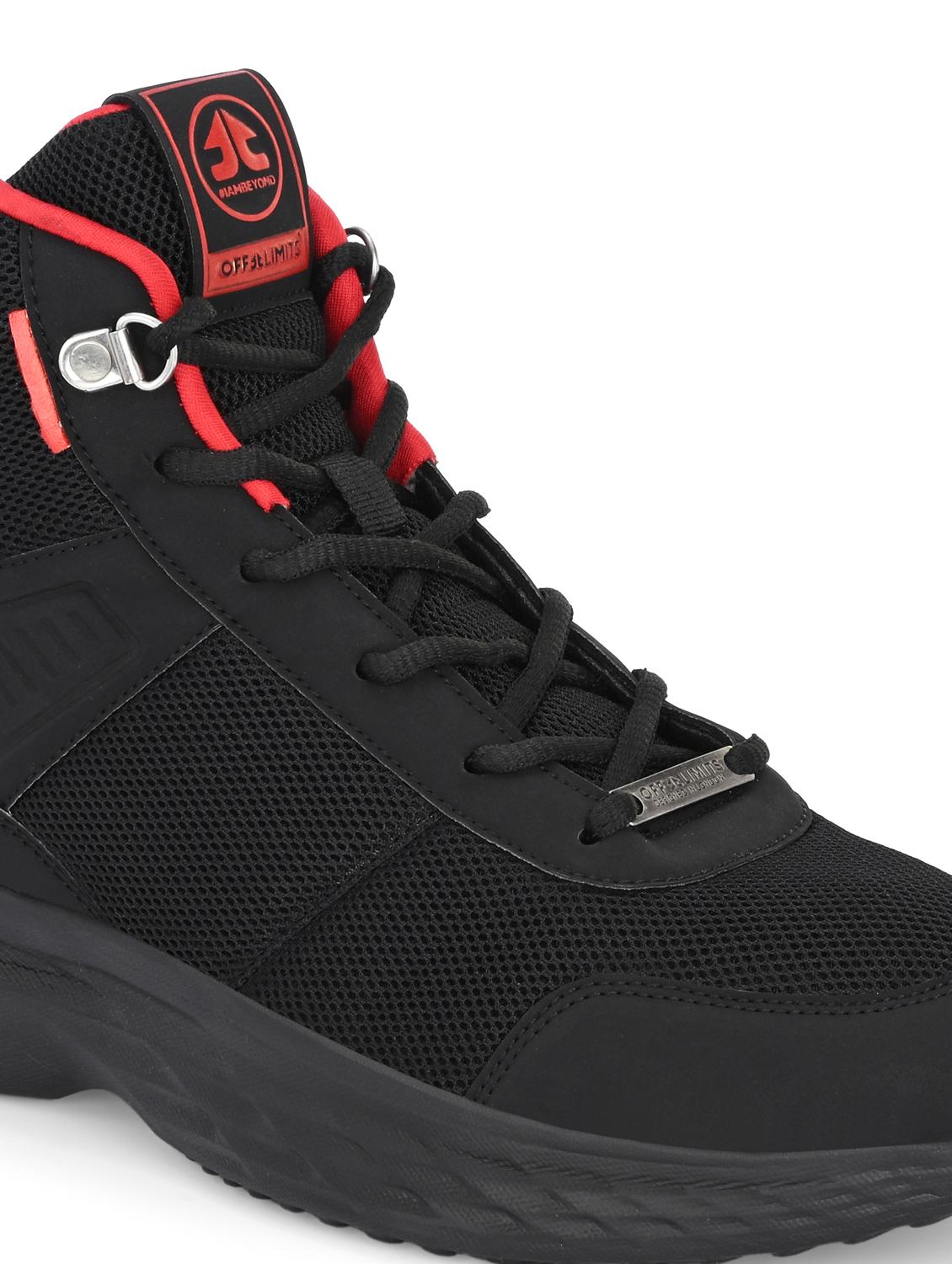 men black lace up high ankle sneaker - 22020700 - Standard Image - 5