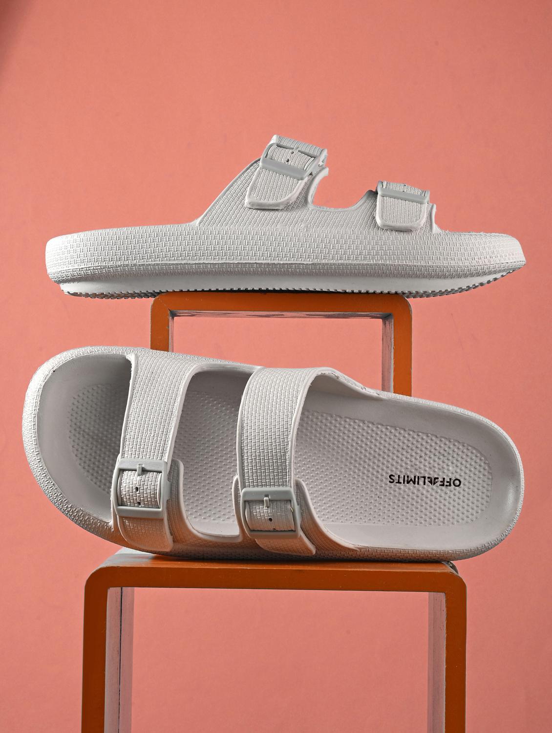 men grey slip on slider