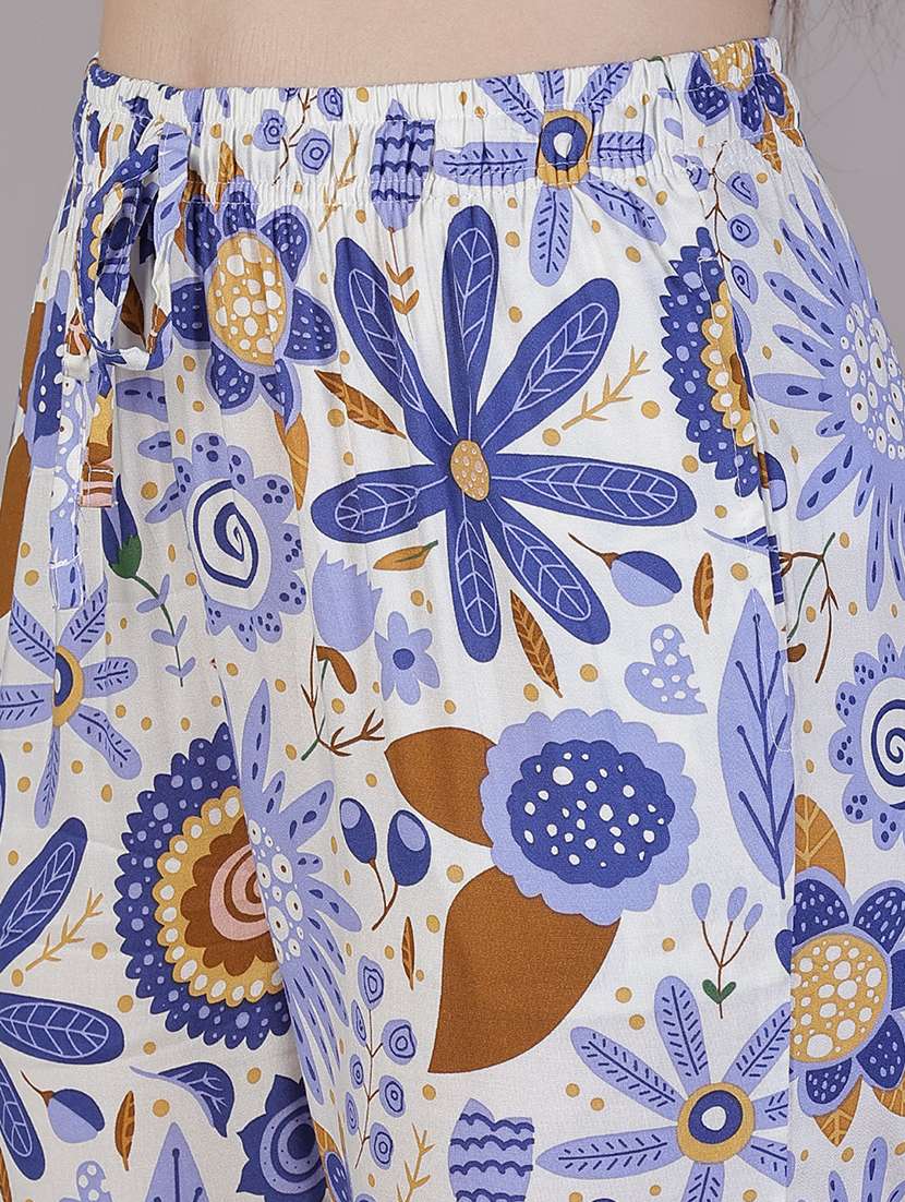 women printed mid rise loungewear pajama - 22020751 -  Standard Image - 5