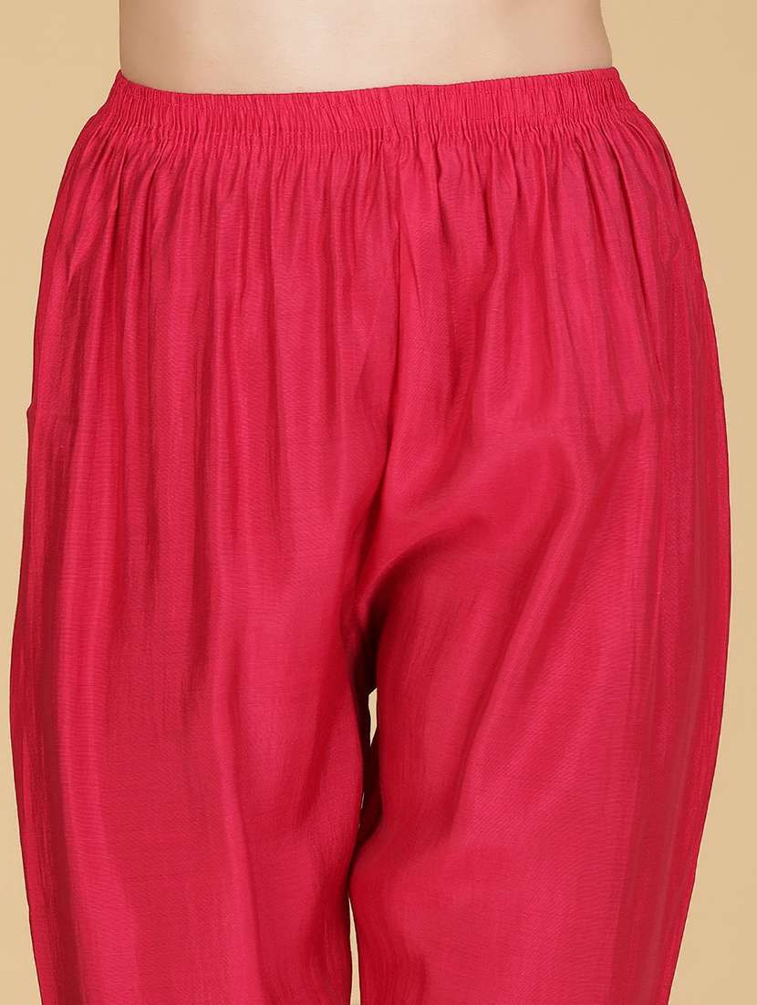 women embroidered three quarter sleeve kurta pant with dupatta set - 22020924 -  Standard Image - 5