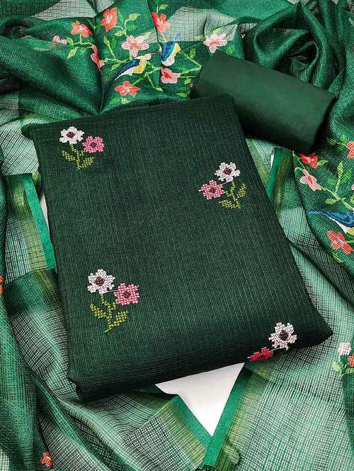 women floral embroidered unstitched suit set - 22021552 -  Standard Image - 0