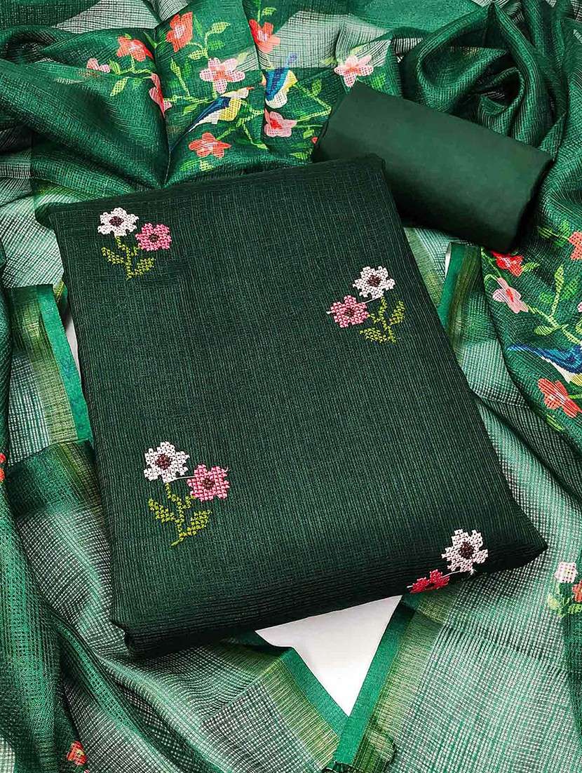 women floral embroidered unstitched suit set