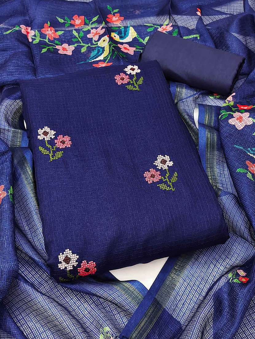 women floral embroidered unstitched suit set