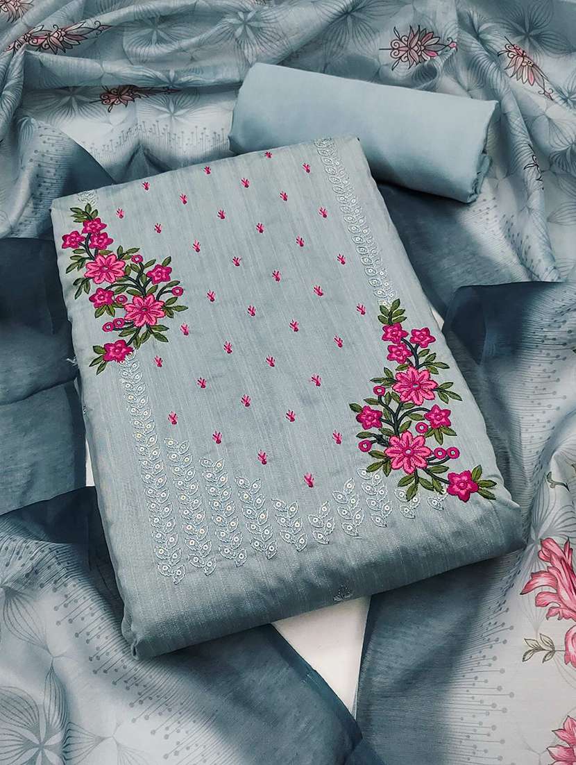women floral embroidered unstitched suit set - 22021558 - Zoom Image - 0
